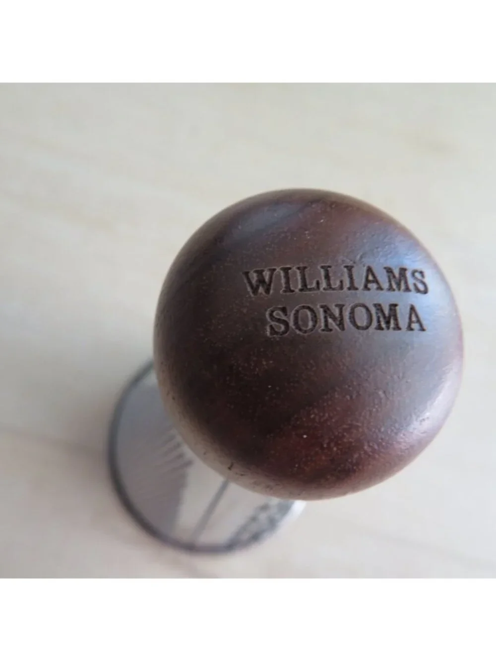 Williams Sonoma Stainless Steel Walnut Knob Handle Conical Cheese Grater Discont